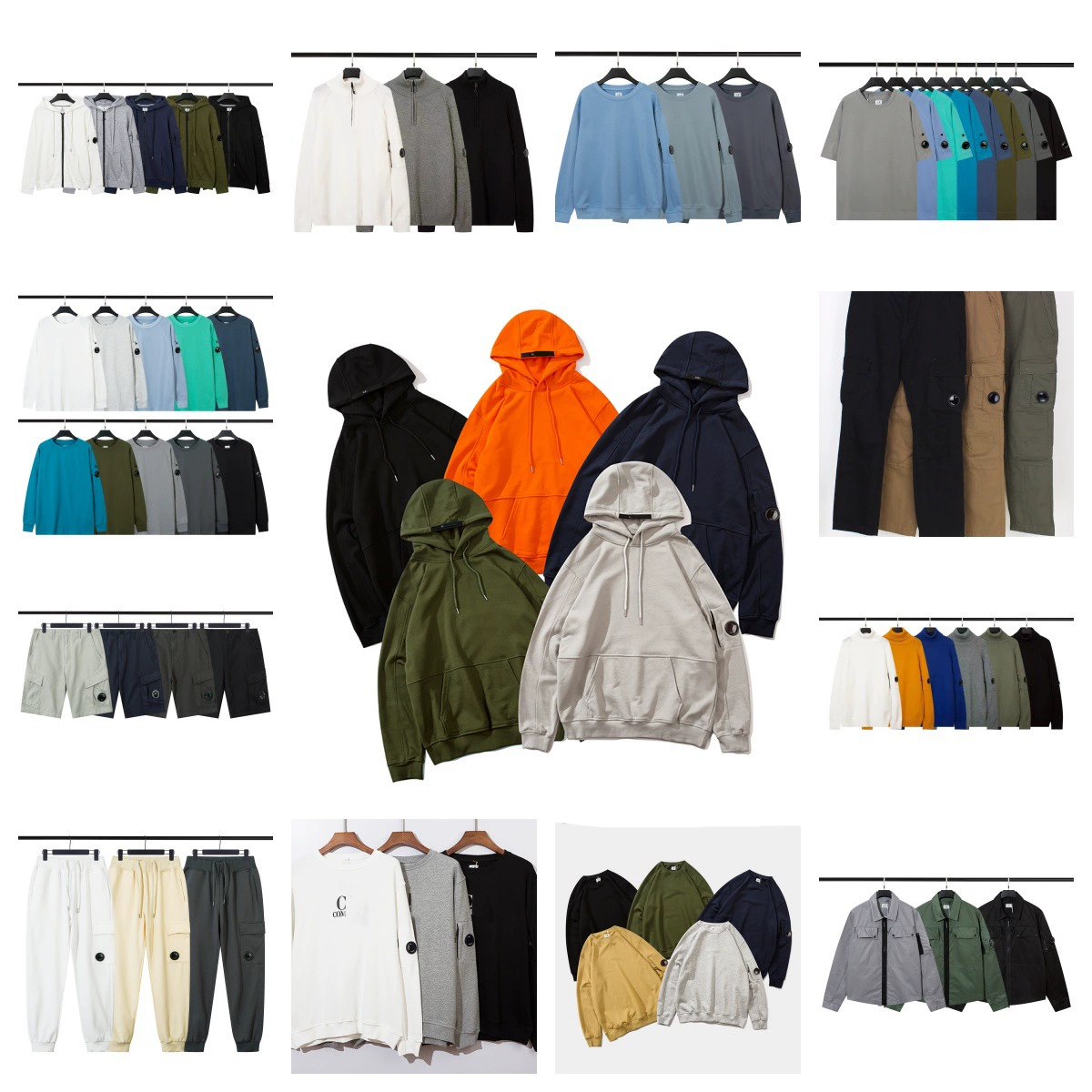 Designer Mens Hoodies T Shirts Y2K Solid Color Shorts Casual Loose Oversized Black Round Neck Hoodie Jacket Jogger Pant Trendy Lens Sweatshirt Zip Shirt Size M-2XL