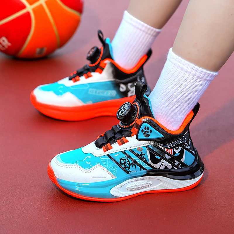 Boys basketball shoes cushioned and shock-absorbing soft comfortable breathable sports shoes outdoor anti slip running shoes W250324