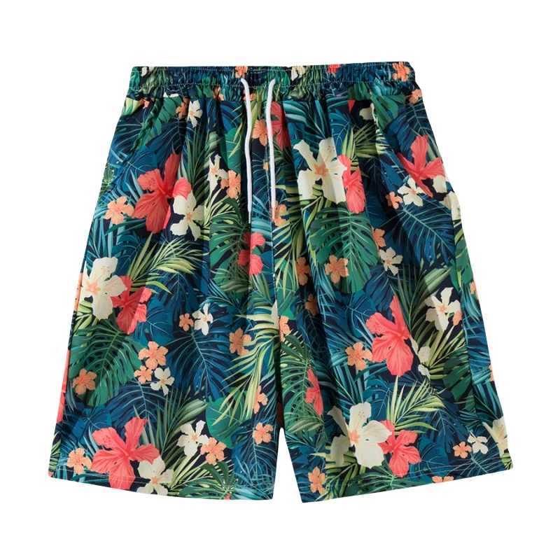 Mens Summer Hawaiian Beach Printed Pants Swimming Quick drying Shorts Loose Home Leisure Breeze Fashion Seaside Holiday Shorts W250324