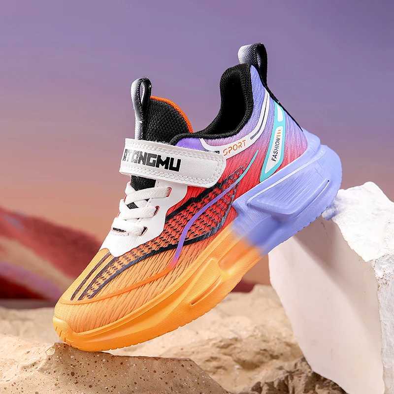 Childrens shoes boys mesh breathable school training running comfortable flat sports shoes Trendy 2025 new childrens sports shoes W250324