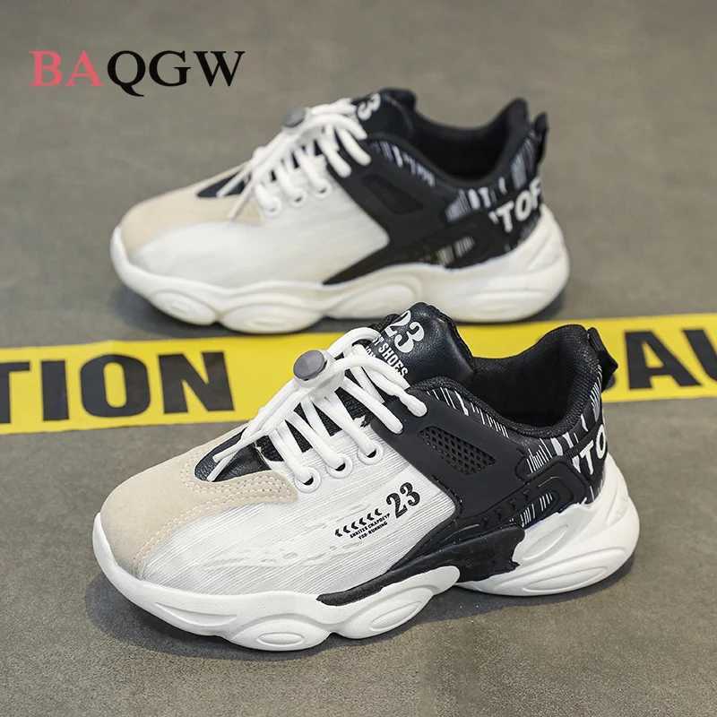 Spring Kids sports fashion sneakers air cushion mesh breathable basketball shoes light anti slip running shoes W250324