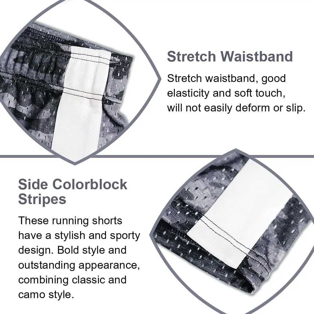 AIMPACT Mens Running Sports Training Camouflage Casual Shorts 3-inch Mens Wear Shorts W250324