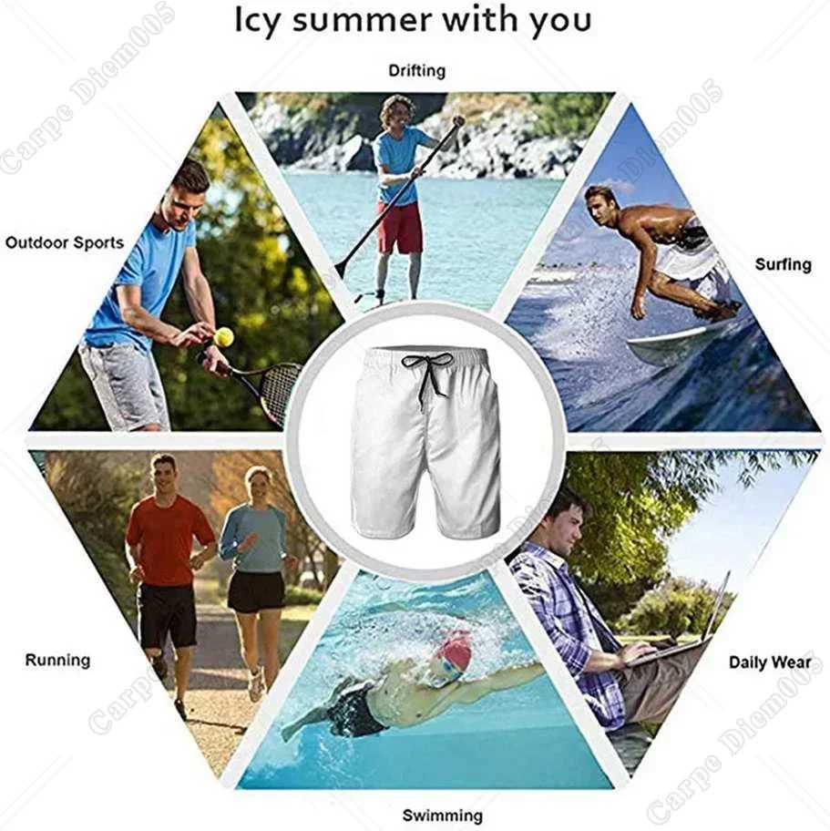 St. Patrick Clovers Mens Summer Casual Beach Shorts Mens Quick Drying Mens Pull up Waist Surfing Swimming Shorts W250324