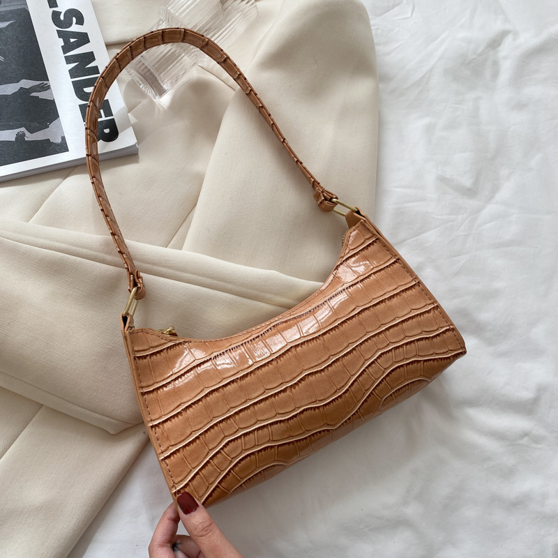 Women's shoulder bag embossed underarm bag Summer trend new stone candy colored hand 2025
