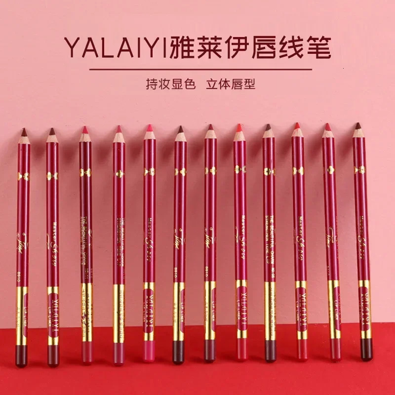 YALAIYI 13-Color Lip Liner Pencil Waterproof Colorfast Easy for Beginners Foggy Matte Long-Lasting Lip Makeup Pen 250324