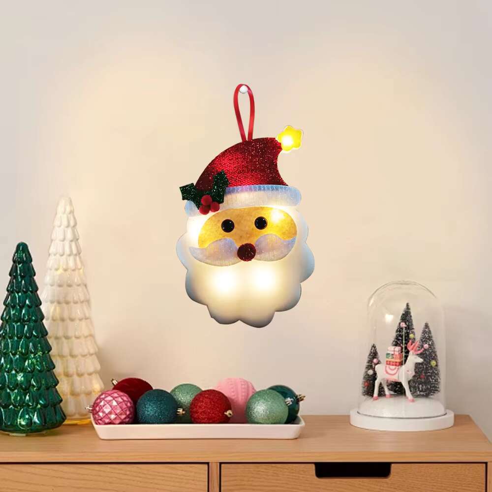 Creative design of Christmas chandelier, snowflake star, elk, cedar shaped lamp, decorative lighting