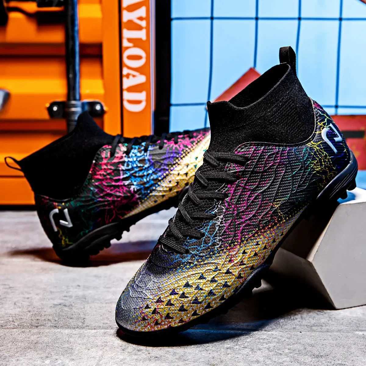 Professional top-level mens football shoes TF nail breakage short nail outdoor sports Ln training shoes anti slip football shoes W250324