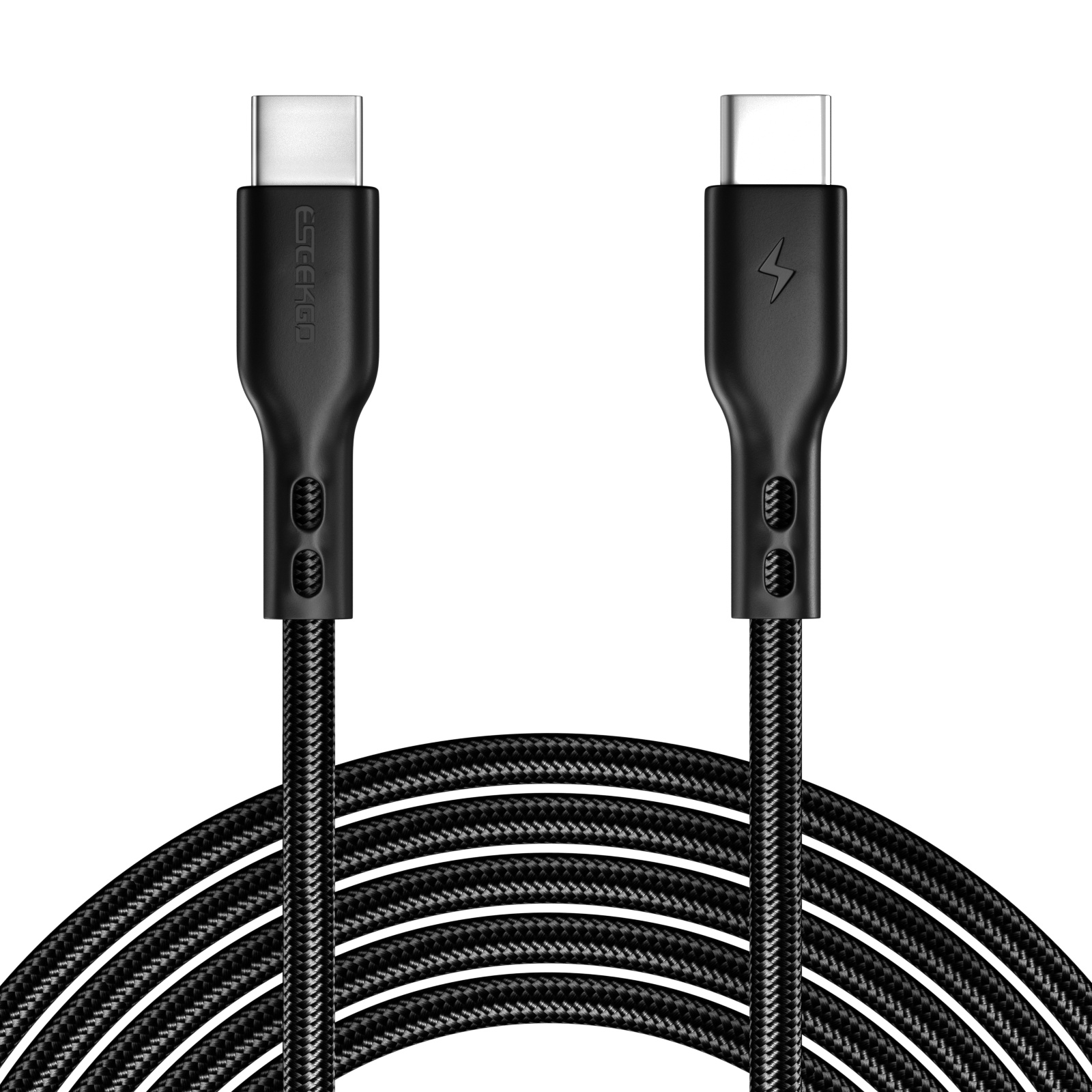 USA STOCK ESEEKGO G-34B Nylon Braided 3.0A 4FT Type-C to Type-C Data Cable With Retail Package ship in 2 days