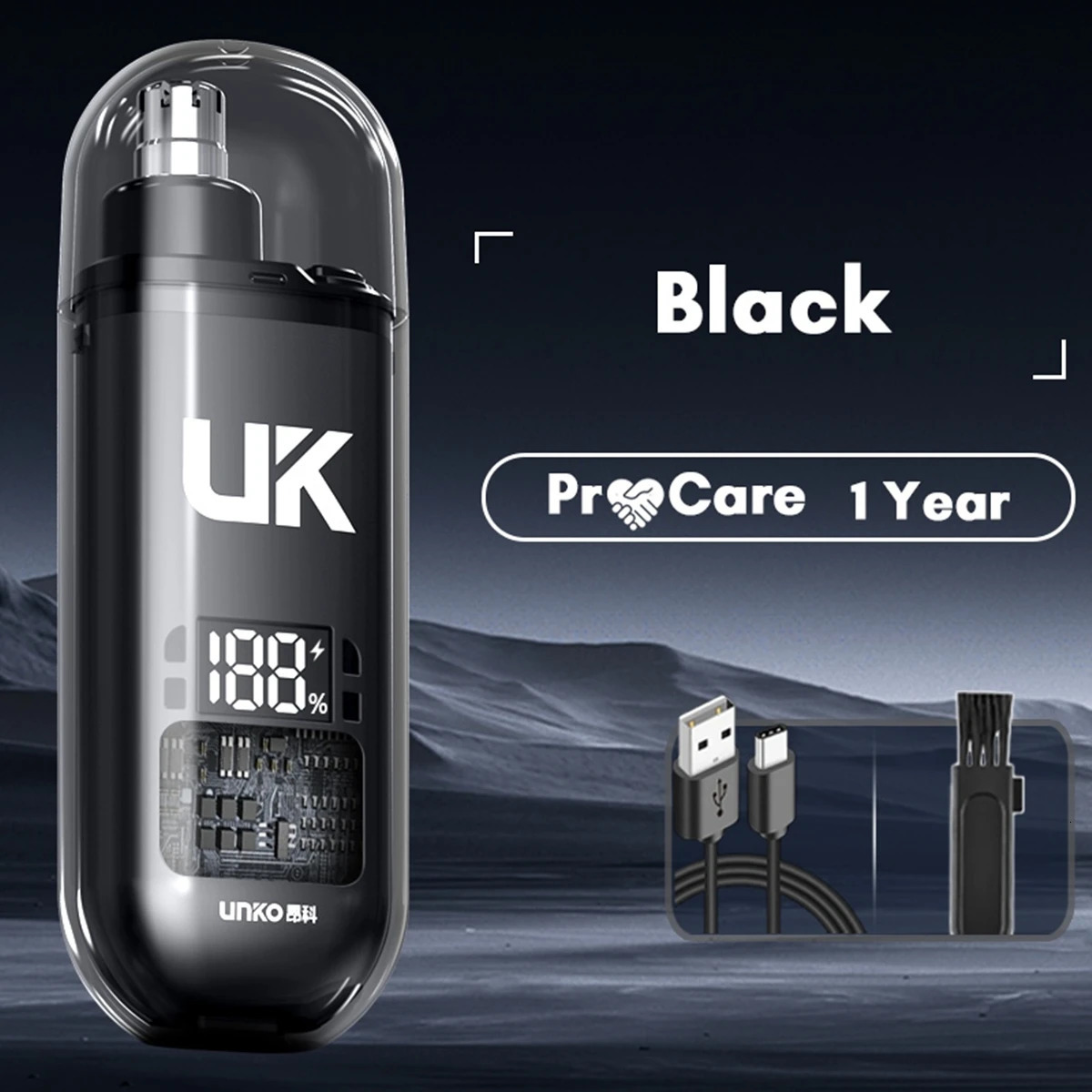 Portable Electric Nose Hair Trimmer Mini Pocket Nose Ears Hair Eyebrow Trimmer Mens Rechargeable Painless Clipper 250324