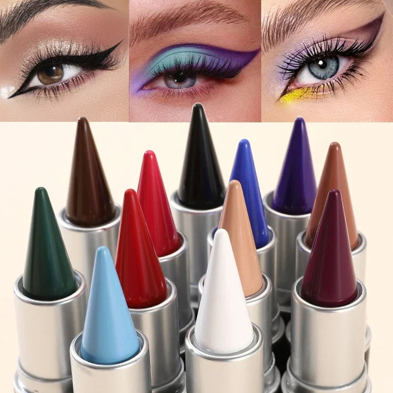 12 Colors Waterproof Eyeliner Cream Lasting Easy To Wear Eye Liner Gel Black Blue Matte Quick Dry Eyeliner Pen Makeup Cosmetics 250324