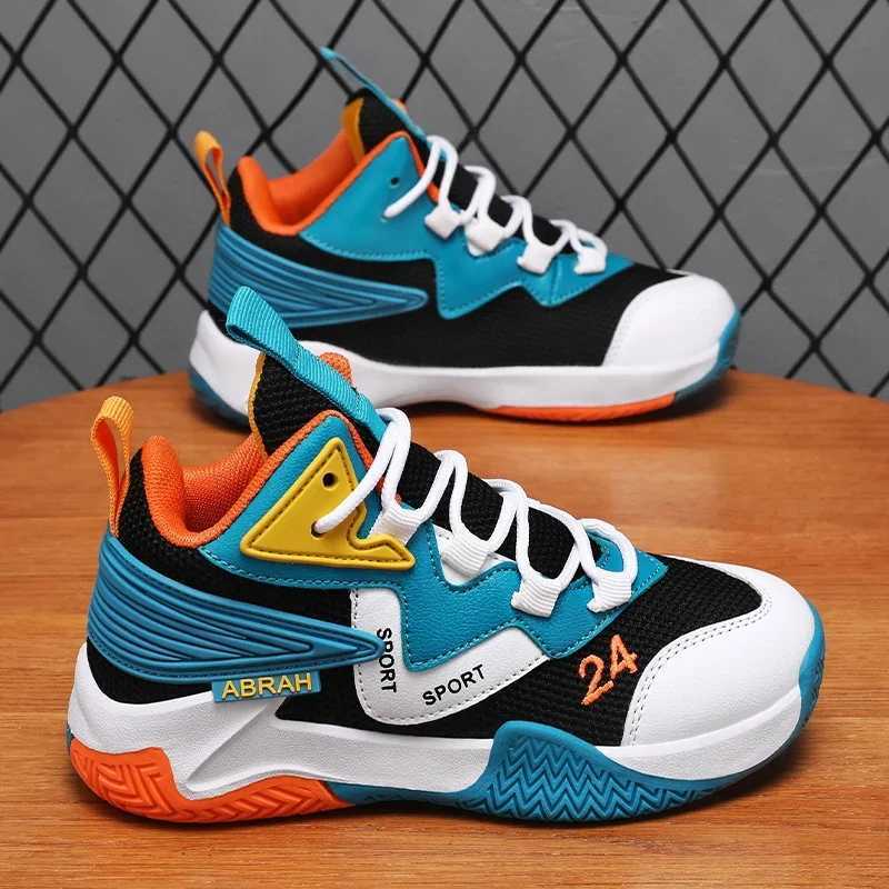 Newly arrived childrens basketball shoes boys sports shoes breathable and non slip childrens coach basketball shoes outdoor mesh childrens sports shoe