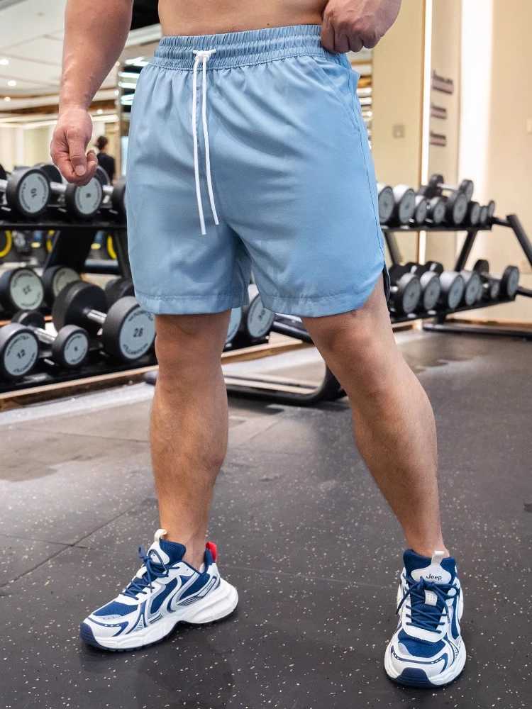 Summer spandex running shorts gym fitness exercise mens sports shorts tennis basketball football marathon quick drying training shorts W250324