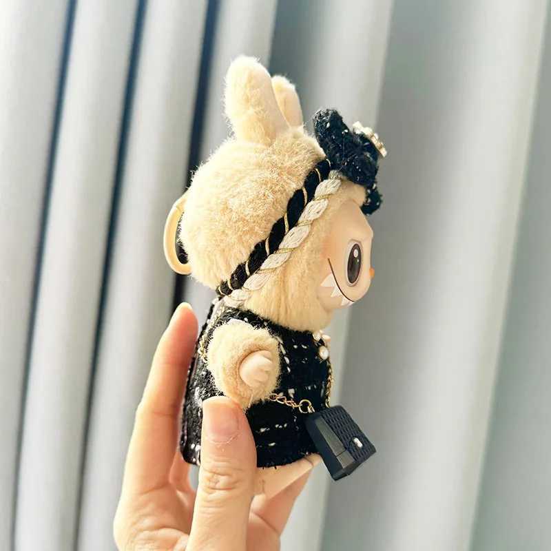 17cm Labubu Doll Clothing Premium Luxury Design Customized Heartbeat Printed Hat Gorgeous Dress AccessoriesXJ250324