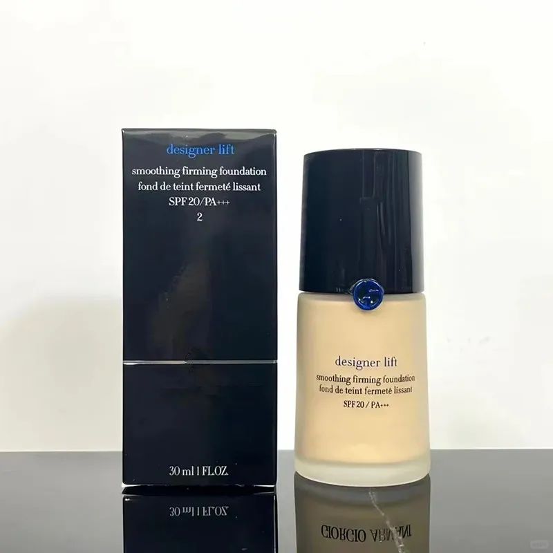 Brand 30ML GIORGIO Power Fabric designer lift Face Foundation Longwear High Cover Foundation For Girl Women face makeups SPF25 #02 #03 Color Foundation