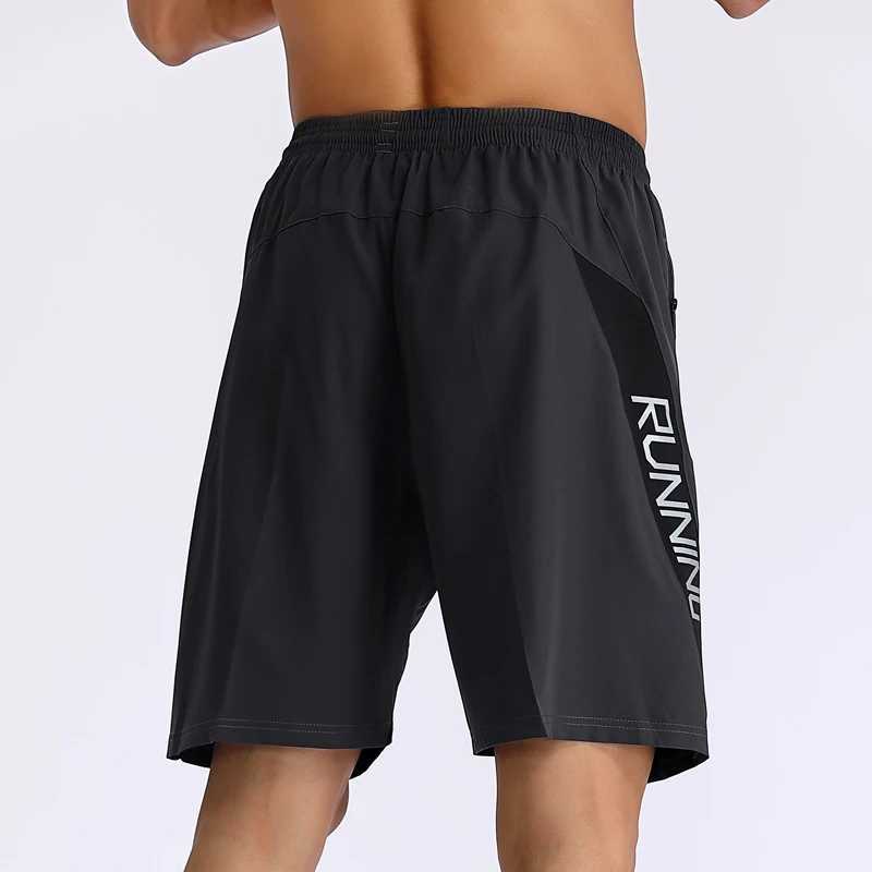 Mens printed running shorts 202 summer quick drying sports shorts zipper pocket jogging training sports shorts loose gym shorts W250324