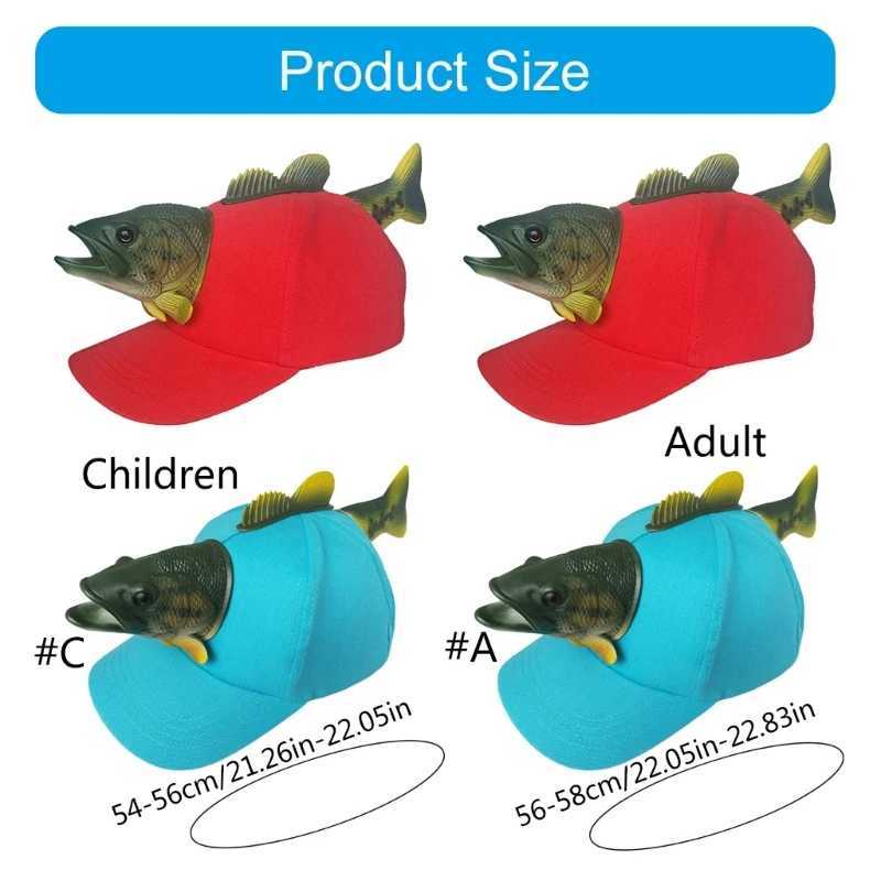 Novelty 3D Fish Hat for Parent Child Fun Fish Animal Baseball Hat for Birthday Parties Creative Theme Party Hat HeadwearXJ250325