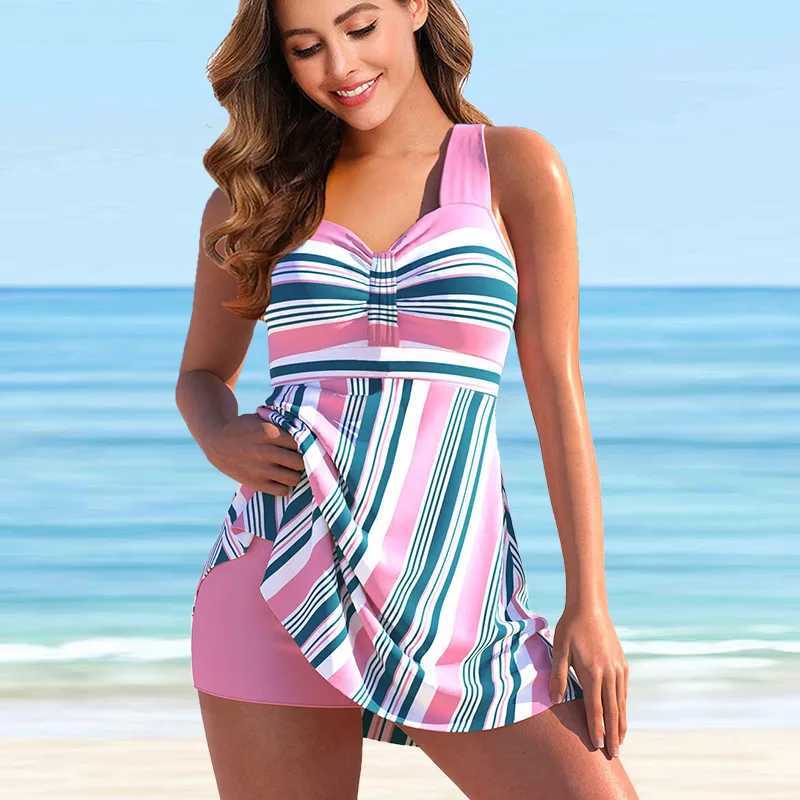 Summer Trend Womens Bikini Beach Swimsuit Tankini Summer Vacation Swimsuit S-6XLXJ250324