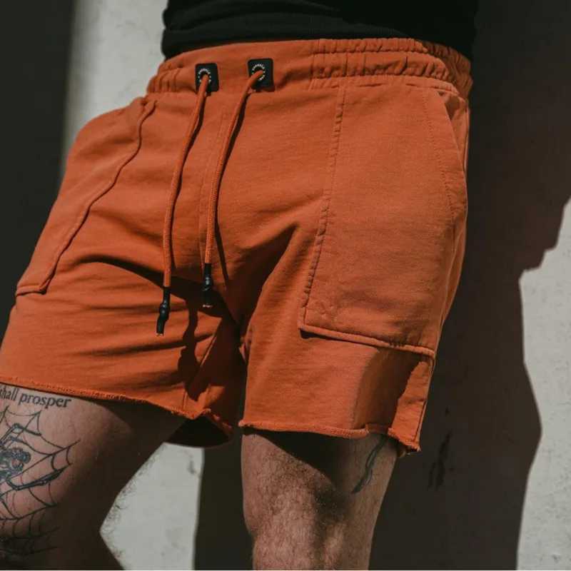 Mens running shorts summer sportswear double-layer shorts 2-inch training and training clothes mens gym fitness shorts W250324