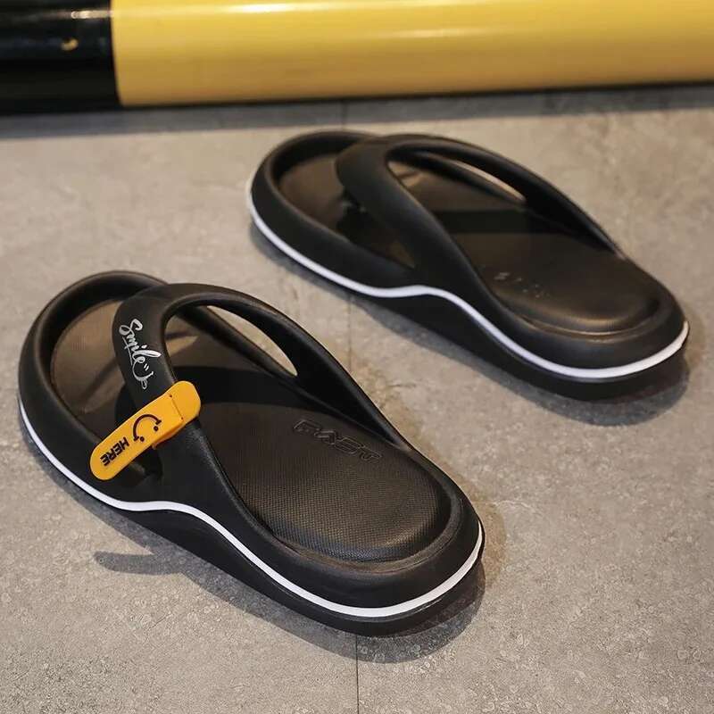 Men's Platform Flip ps Summer Soft Sole EVA Slippers for Men Outdoor Casual Beach Home Non-slip Bathroom Slides Shoes