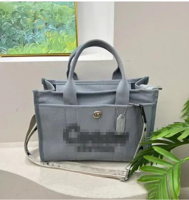 Quality Canvas Tote Bags For Women Embroidery Letters Shoulder Crossbody Bag Big Capacity Shoppers 2024 Luxury Designer Handbags a1AAAA