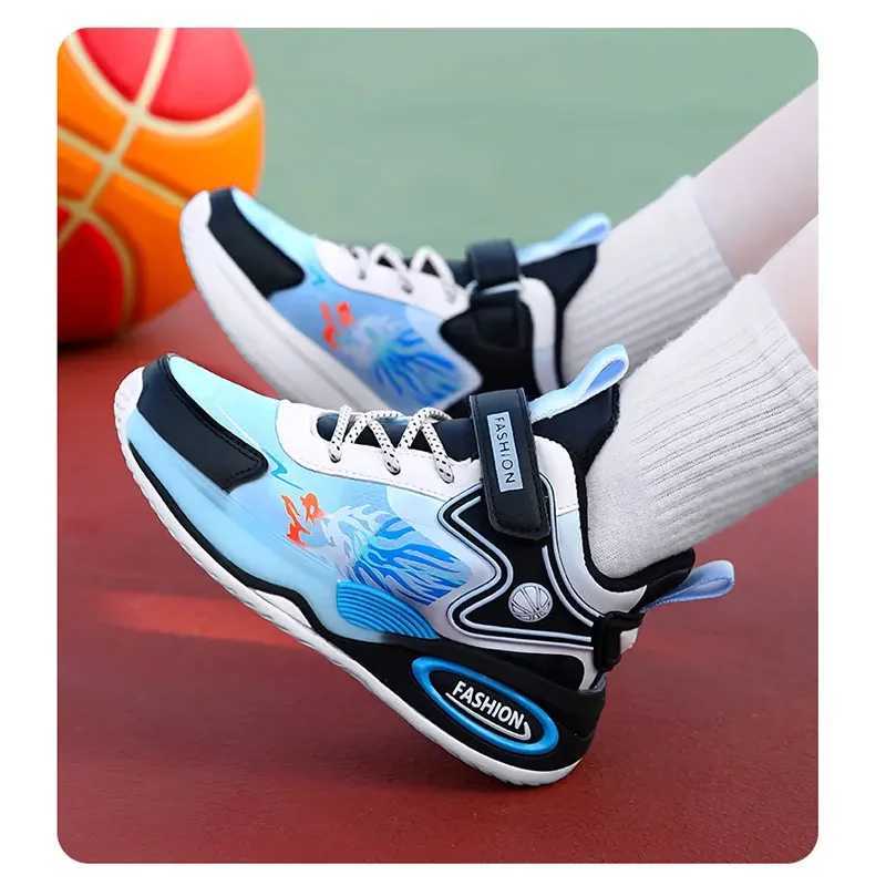 Winter New Boys Wool Basketball Shoes Anti slip Warm Sports Shoes Youth Running Shoes Basketball Sports Shoes W250324