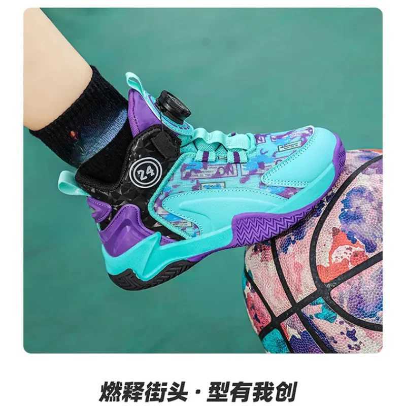 2025 childrens basketball shoes boys and girls sports shoes outdoor anti slip childrens coach sports running shoes W250324