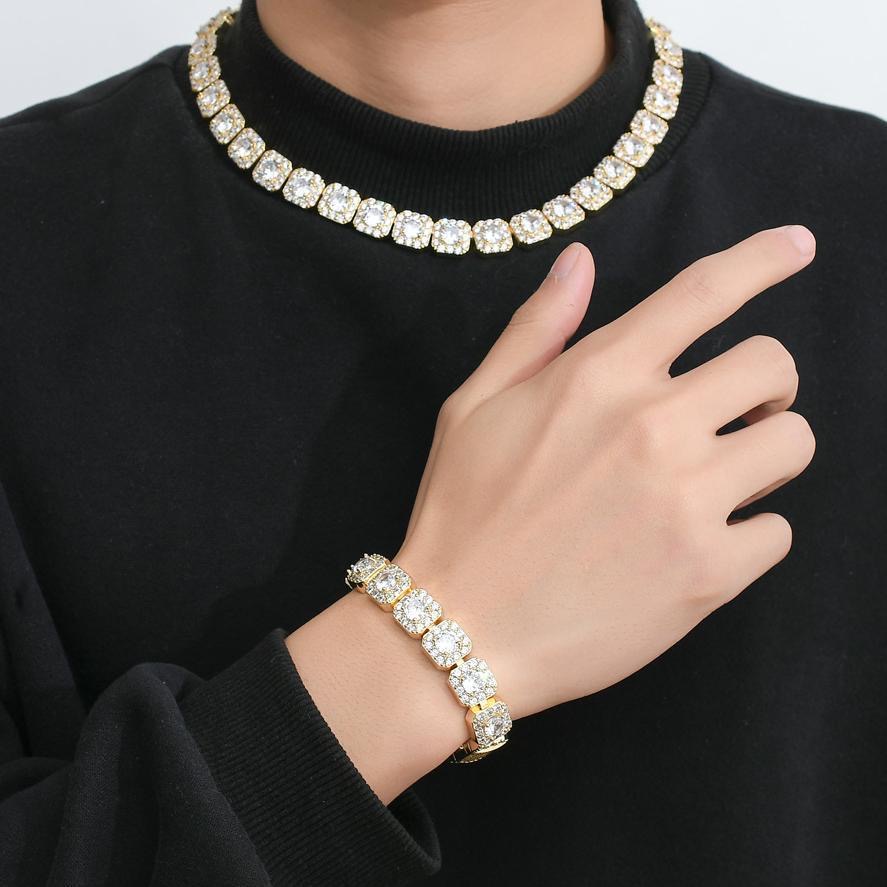 By testing vvs designer Ice out Sier Moissanite k High quality Hip Hop Jewelry for men sugar cube chain