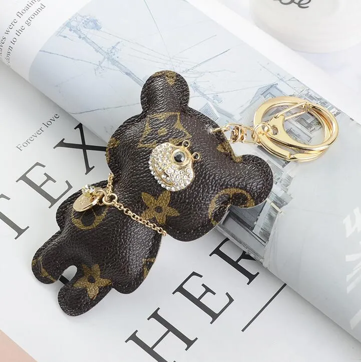 50style Cute Simulated Anmal Key Chain for Brand Designer Bag Backpack Flower Print Key Ring Charm Cartoon Pattern Car Keychain Phone Pendan