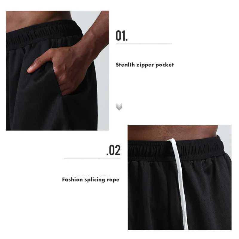 New mens quick drying sports shorts basketball shorts outdoor fitness running training shorts surfing beach 5-minute shorts W250324
