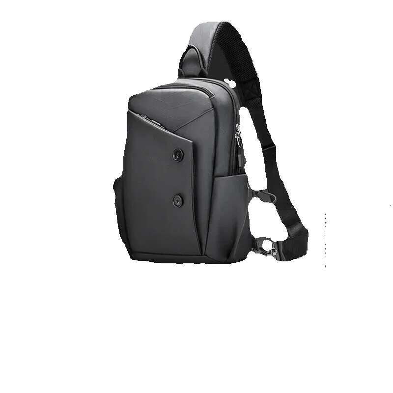 Male Sg Bag Waterproof, Brand L&M Men's Chest Bags Lightweight, Large Capacity Shoulder Packet, Fashion Crossbody Backpack