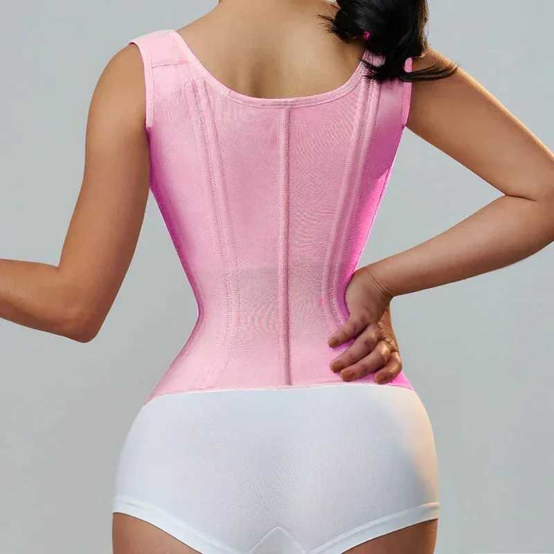 AfruliA Fajas Colombia girls double compression vest waist training tight corset with zipper hook flat abdomen for weight loss and body shapingXJ25032