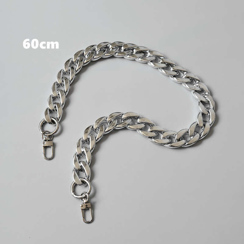 European And American Fashion Iuencer Electroplated Sier Versatile Acrylic Handheld Single Underarm Bag Chain Diagonal Cross Shoulder Strap B5