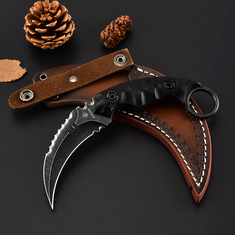 Karambit Shadow K sheath G10 handle D2 claw knife outdoor knifes small claw knifes sharp outdoor camping tactical knife