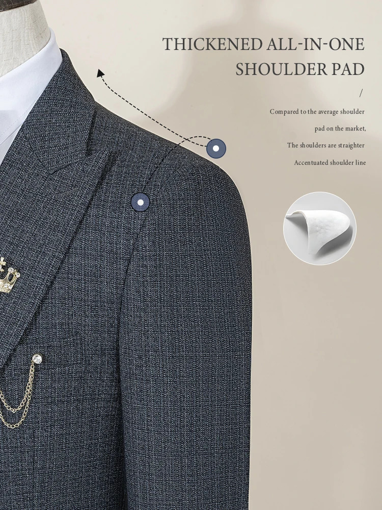ST Cassy High Quality Mens Suit Slim Fit Male Groom Wedding Blazers Party Dress Suit Business Office three-piece 250325