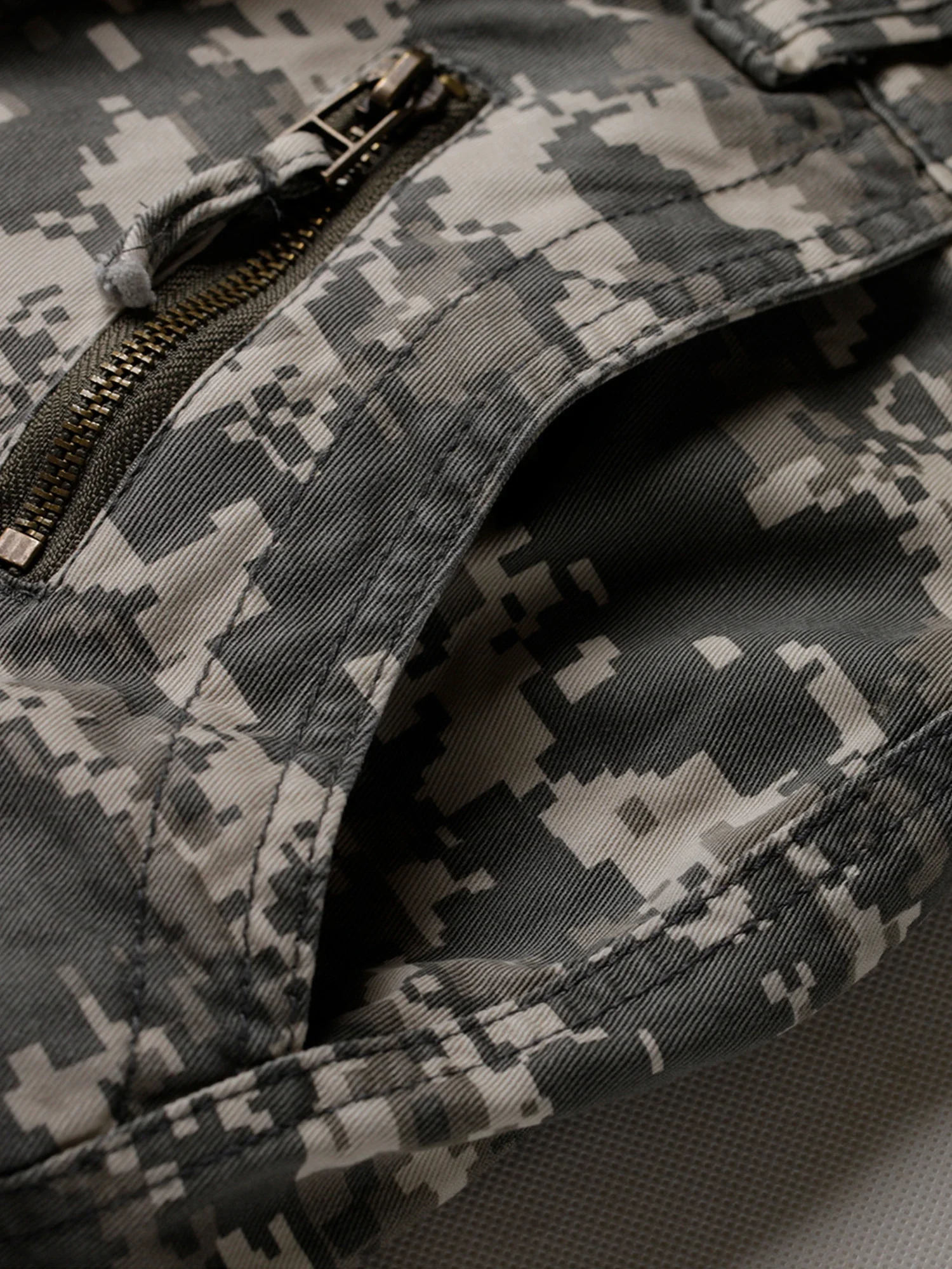 Mens casual cargo pants camouflage combat work with 8 pockets without belt 250322