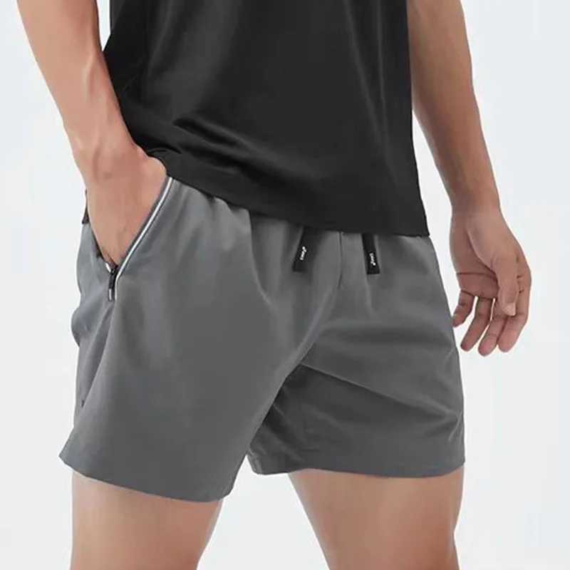 Mens Marathon Running Sweater Shorts with Zippered Pocket for Fitness Breathable Outdoor Training Shorts W250324