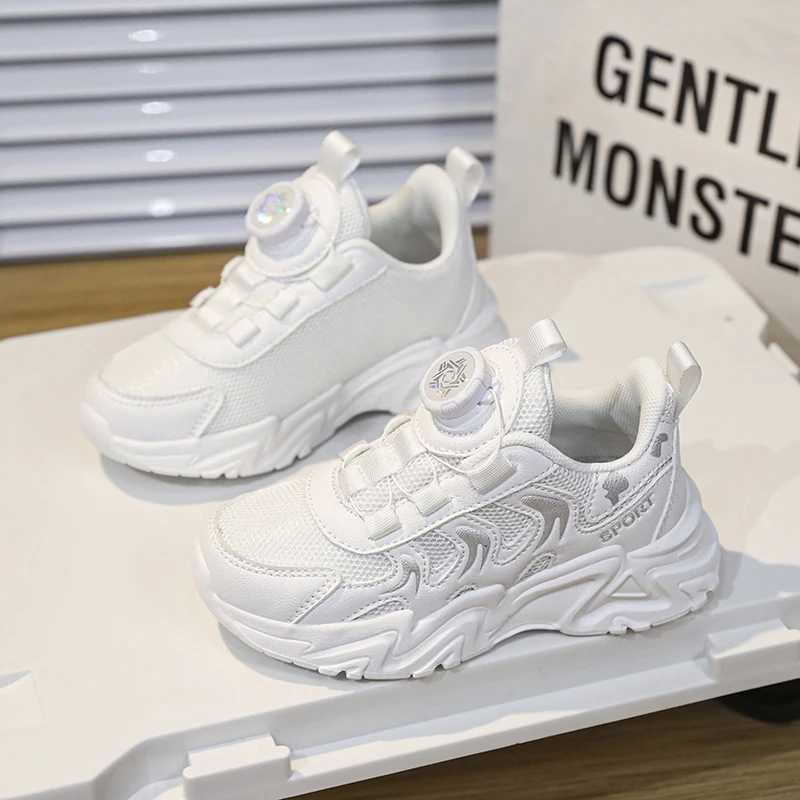 Childrens shoes boys sports shoes black and white mesh breathable shoes girls school casual running shoes boys tennis shoes W250324