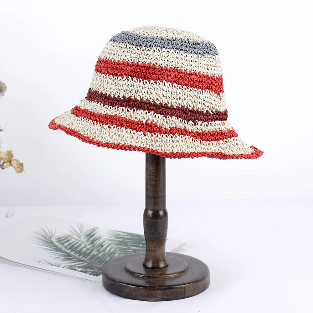 Rainbow Hook Hat Striped Womens Summer Hat Sun Hat Visor Summer Hat Accessories Womens Red Hat 250320