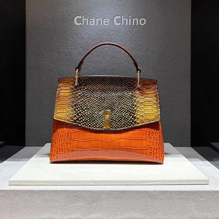 new high-quality womens leather handbag fAshion trend Crocodile printed cross body bag hot selling Z250324