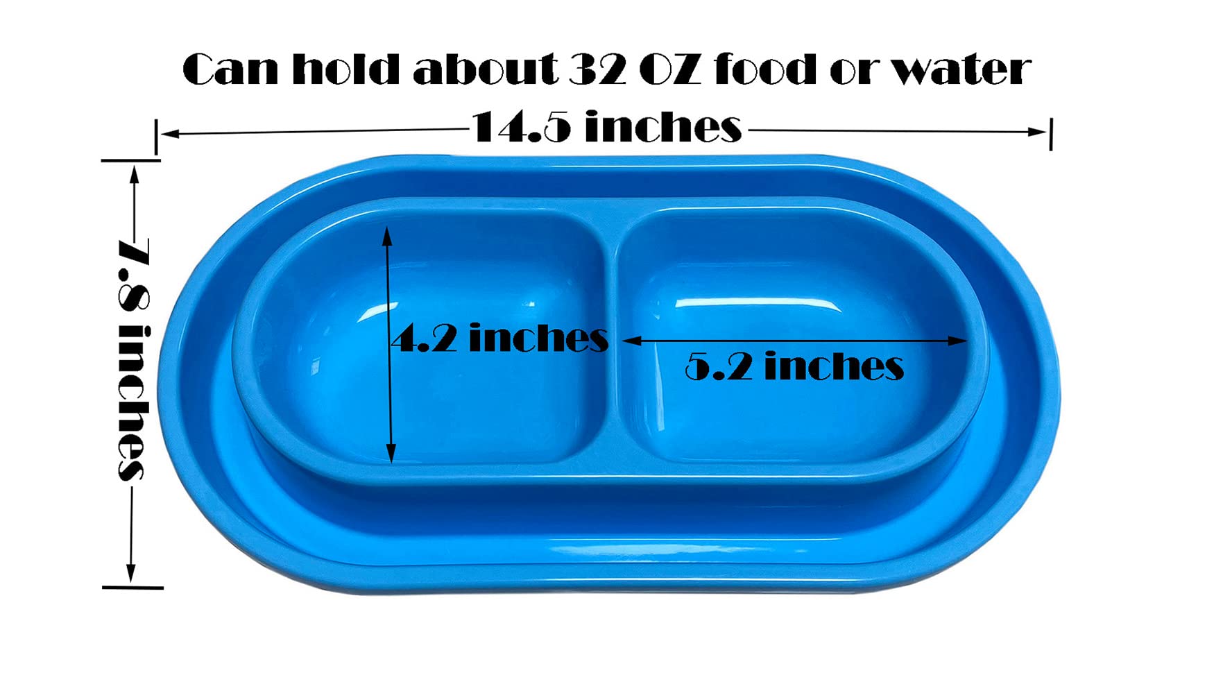 Gray Anti-Insect 32 oz Food and Water Bowl Set for Pets - Ideal for Cats and Medium Sized Dogs - view 5