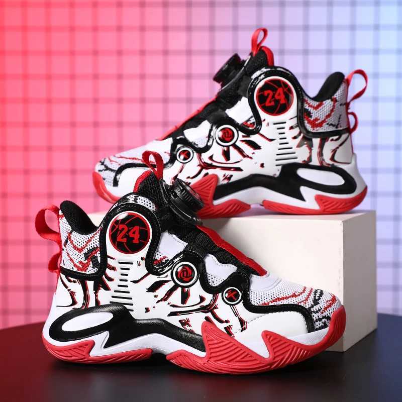 Boys and girls high top basketball shoes lightweight breathable non slip sports shoes outdoor sports coaches childrens sports shoes W250324