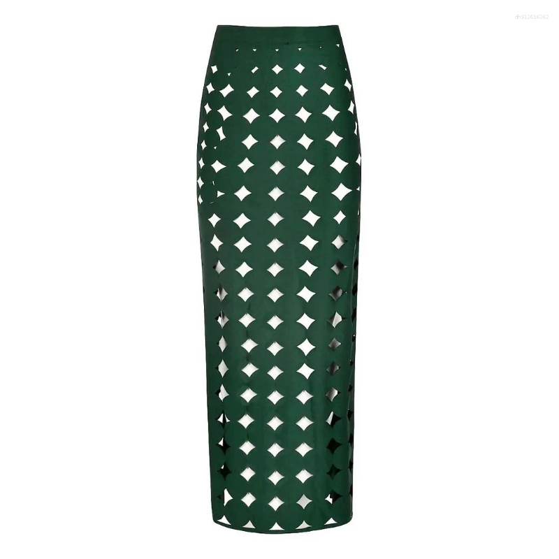 One-piece Women Swimwear Green Solid Swimsuit Bodysuit Bikini Set Beach Vacation Style Wear Maxi Dress Skirt