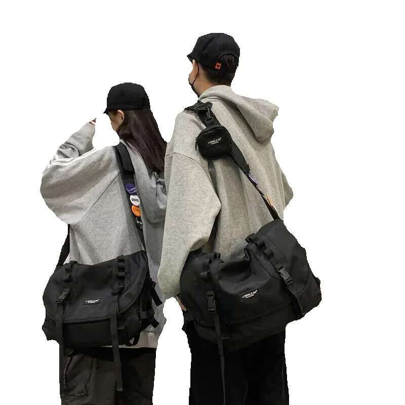 Tilorraine Trendy Locomotive Covered Messenger 2022 Japanese Korean Street Leisure Single Shoulder Crossbody Bag Unisex
