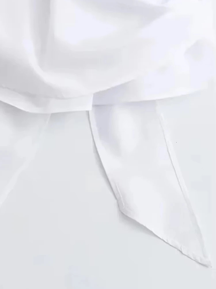 TRZA womens long sleeved kimono top bow tie front button womens shirt chic top fashionable 250322