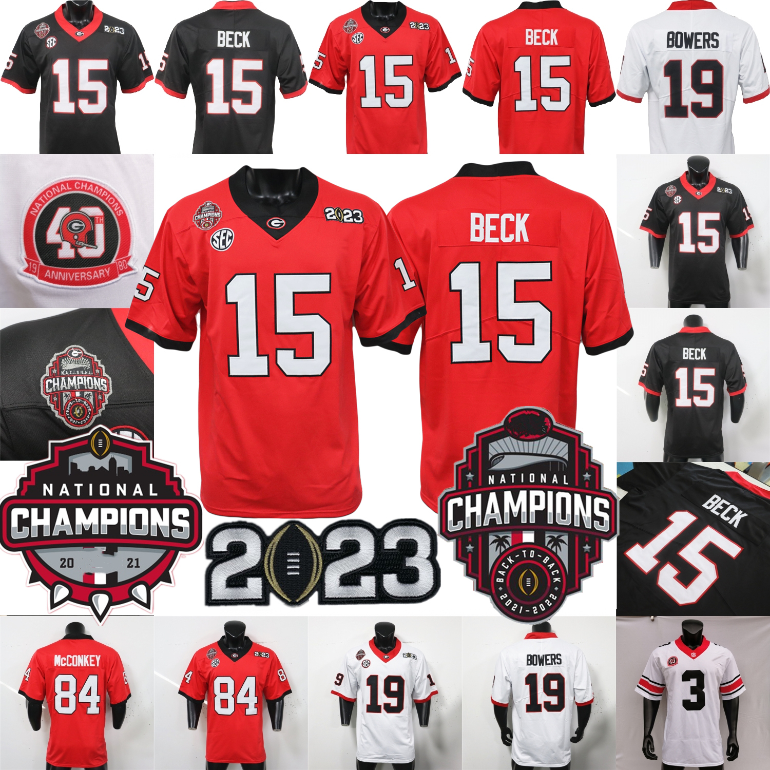 Football Jersey NCAA College Will Howard Beck Trevor Etienne Nate Frazier Gunner Stockton Dan Jackson Malaki Starks Delp Walker Brock Bowers Bennett IV Davis Youth