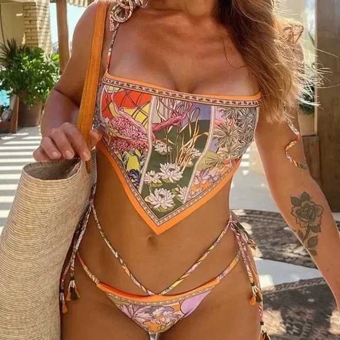 New sexy beach bikini Tiotik Easy Buy best-selling Roman style bud design fashionable swimsuit setXJ250324