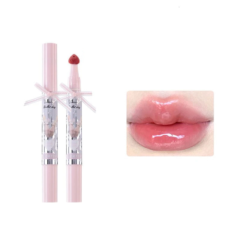FLORTTE Little Bow Collection Film-forming Lipgloss Non-Stick Lip Glaze Liquid Lipstick Lip Plumper Natural Gloss Finish 250324