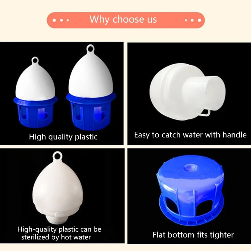 1 Piece Automatic Bird Waterer Portable Water Feeder with Handle Plastic Drinker 1L 4L 6L 10L Pet Supplies 250318