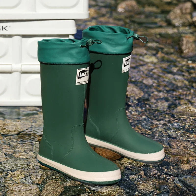 Mens casual shoes outdoor kitchen waterproof and anti slip knee high simple style winter cotton warm plush 250317