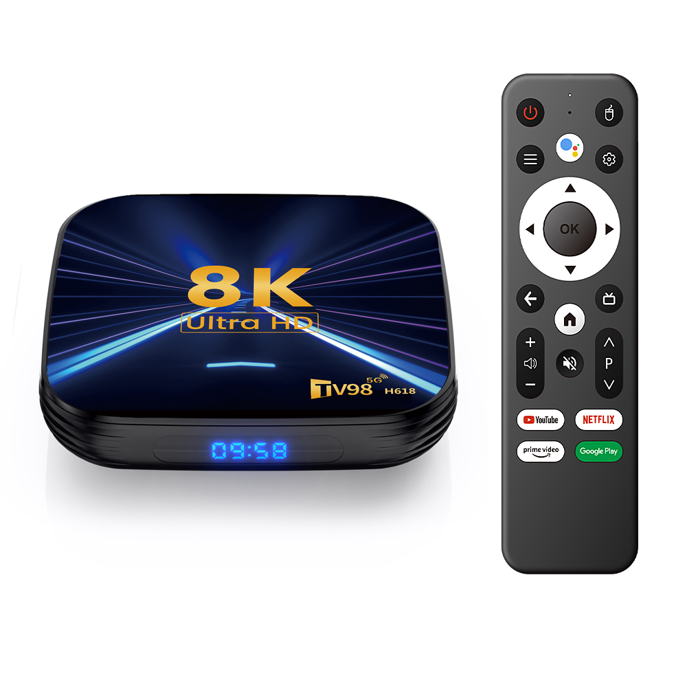 Android 14 Smart TV Box TV98 Allwinner H618 HDR10+ Dual WiFi 8K Media Player BT5.0 4GB 64GB Voice Remote Set Top Box